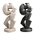 Cubist Metal Plaster Man Sculpture 3D model small image 1