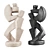 Cubist Metal Plaster Man Sculpture 3D model small image 5