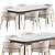 Modern Dining Set V-Ray 3Ds 3D model small image 2