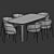 Modern Dining Set V-Ray 3Ds 3D model small image 5