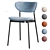 Alex Dining Chair Beige Velvet 3D model small image 4