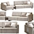 Heritage Modular Sofa Set 3D model small image 5