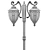 European Style Aluminum Garden Street Lamp 3D model small image 3