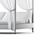 Elegant White 2-Seat Canopy Daybed 3D model small image 4