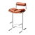 Retro Elegance Leather Bar Stools 3D model small image 1