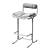 Retro Elegance Leather Bar Stools 3D model small image 3