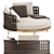 Torii Nest Outdoor Loveseat, Minotti 3D model small image 3