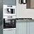 Modern Bosch Kitchen Set Gray 3D model small image 5