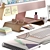 Stylish Apple Workspace Set 3D model small image 3