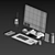 Stylish Apple Workspace Set 3D model small image 4