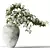 Title: White Blossoming Branches Clay Vase 3D model small image 1