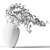 Title: White Blossoming Branches Clay Vase 3D model small image 2