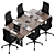 Contemporary Modular Meeting Table 3D model small image 3