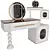 Modern Makeup Vanity with LED Lights 3D model small image 1