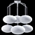  Moon Chandelier with Six Shades 3D model small image 12