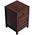 Handcrafted Teak Bedside Table, 8192x8192 Texture 3D model small image 1