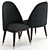 Luxe Velvet Romeo Chair Lavsit 3D model small image 2