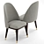 Luxe Velvet Romeo Chair Lavsit 3D model small image 3