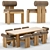 Vigo Outdoor Table Chair Set 3D model small image 1