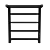 Electric Towel Warmer Black Matte 3D model small image 2