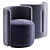 Roxy Luxence Armchair: Elegant Luxury 3D model small image 1