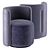 Roxy Luxence Armchair: Elegant Luxury 3D model small image 4