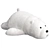 Soft Toy White Bear Plush 3D model small image 2