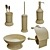 Defne Banyo Bathroom Set 3D model small image 4