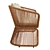 Rattan Beige Sofa St. Tropez 3D model small image 4