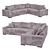 Modern Four Folding Sofa 3D model small image 1