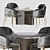 Elegant Minotti Chair and Table 3D model small image 1