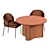 Elegant Minotti Chair and Table 3D model small image 4