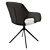 Gray Rock Chair 840mm Height 3D model small image 3