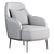 Elegant Vintage Lounge Armchair 3D model small image 2