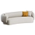 Marelli Noah Curved Sofa 3-Seater 3D model small image 4