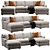 Luxury Axis Sectional Sofa Sets 3D model small image 4