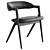 Elegant Anita Leather Dining Chair 3D model small image 6