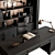 Executive Office Desk Furniture 591 3D model small image 2