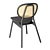 Modern Cane Rattan Dining Chair 3D model small image 2