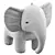 Plush Elephant Toy by HM 3D model small image 1