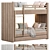 Cosy Bunk Bed Solution 3D model small image 2