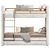 Cosy Bunk Bed Solution 3D model small image 3