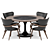 Apriori Dining Set in Nero Greco 3D model small image 1