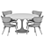 Apriori Dining Set in Nero Greco 3D model small image 5