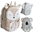 Children's Animal Backpack Set 3D model small image 6