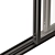 Premium Black Sliding Windows Set 3D model small image 4