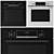 Bosch Electric Oven in Black & White 3D model small image 1