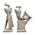 Abstract Cubist Figures Sculpture 3D model small image 2