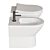 Integra Ceramic Bathroom WC Set 3D model small image 2