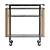  Modern Bar Cart Steel Oak 3D model small image 2